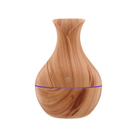 Household Wood Vase Rechargeable Ultrasonic Mute Colorful Humidifier Spray