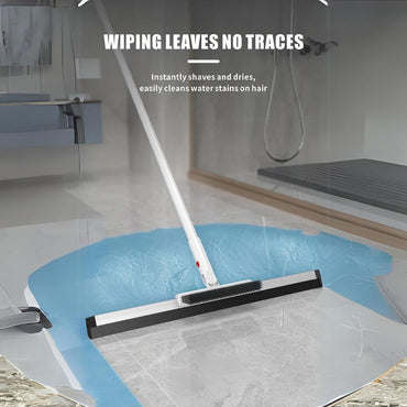 (Net) 2 in 1 Floor Cleaner Mop Magic Broom For Scraping And Sweeping 180° Rotate