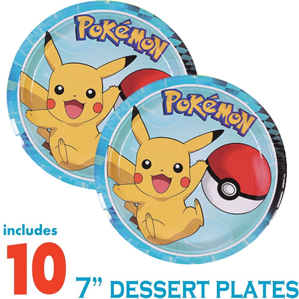 Pokemon Birthday Decorations Pikachu Party Decor Paper Plate 10 Pcs / 623551