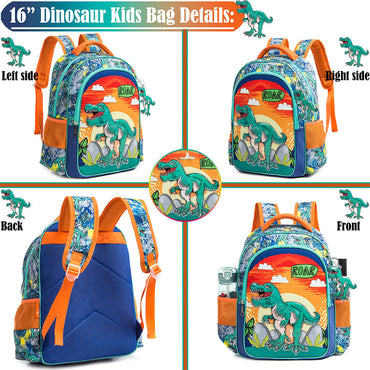 (NET) New Style School Bags Boys Astronautr Backpack School Bookbag for Boys Kids School Dinosaurs Kids Backpack  set 3 pcs / 11401-3