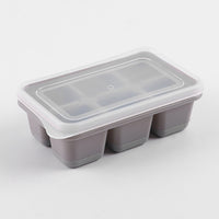 6 Grids Silicone Ice Cube Mould with Lid DIY Soft Bottom Tray