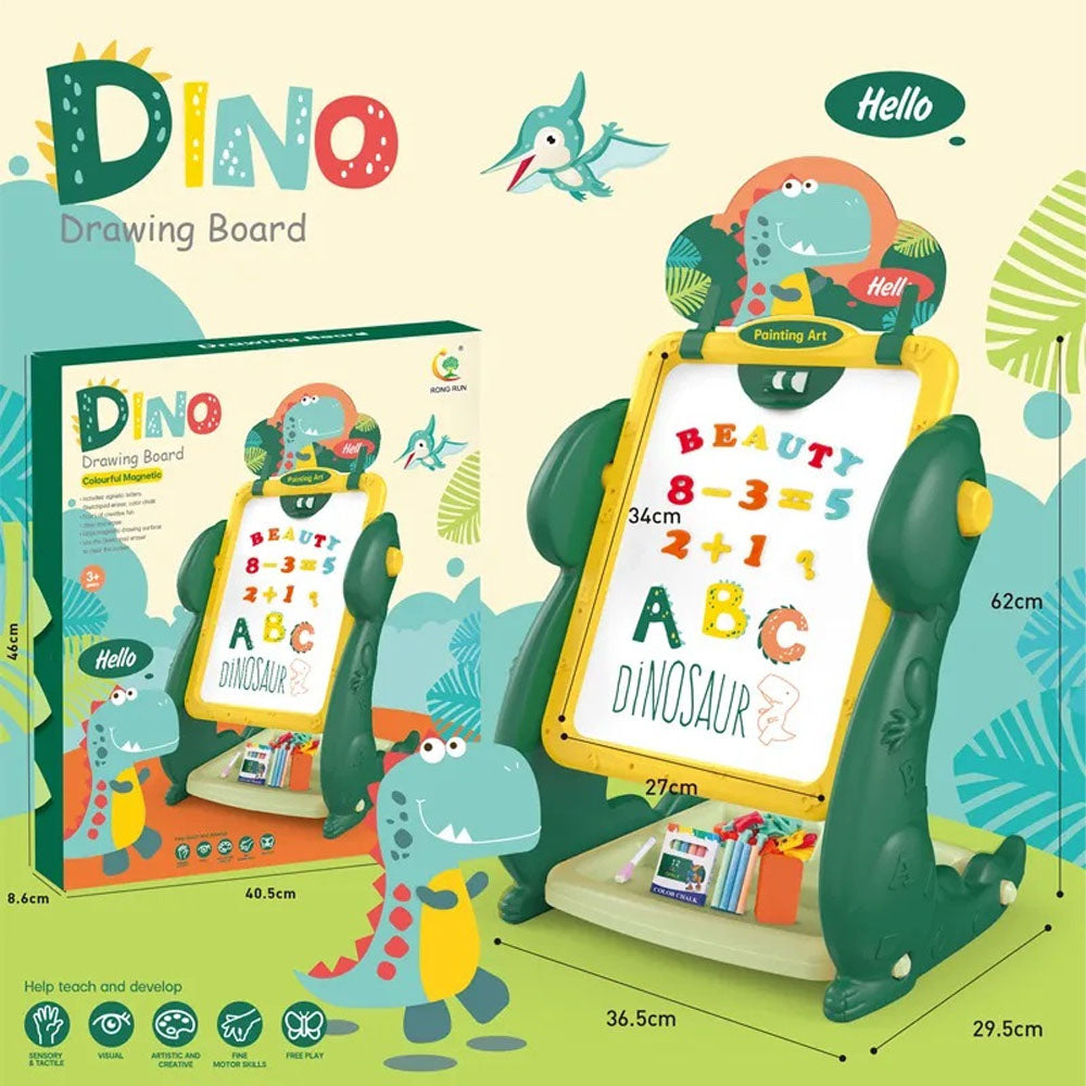 Children's magnetic drawing board magnetic writing board colorful scribble home erasable stand type drawing - Dinosaur