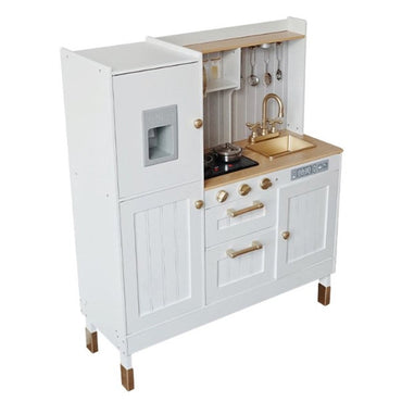 (Net) Wooden Milky White Golden Kitchen / W10C692C