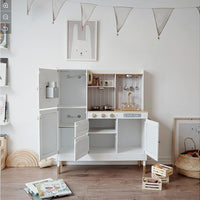 (Net) Wooden Milky White Golden Kitchen / W10C692C