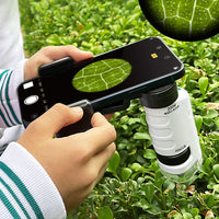Handheld Microscope Kit Lab LED Light 60X-120X Home School Biological Science Stem Outdoor Toy Kids Gift
