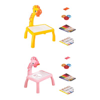 Kids Led Projector Drawing Table Toy Set Art Painting Board Table Light Toy Educational Learning Paint Tools Toys for Children