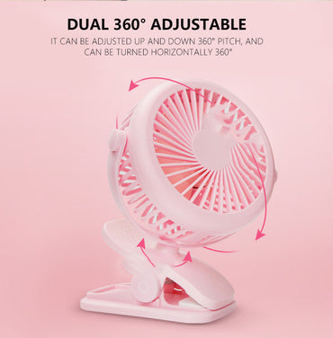 USB Mini Wind Power Handheld Clip Fan Portable Desk Table USB