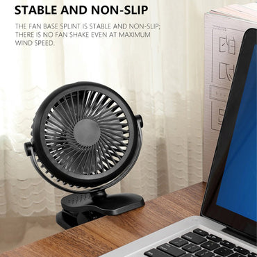 USB Mini Wind Power Handheld Clip Fan Portable Desk Table USB