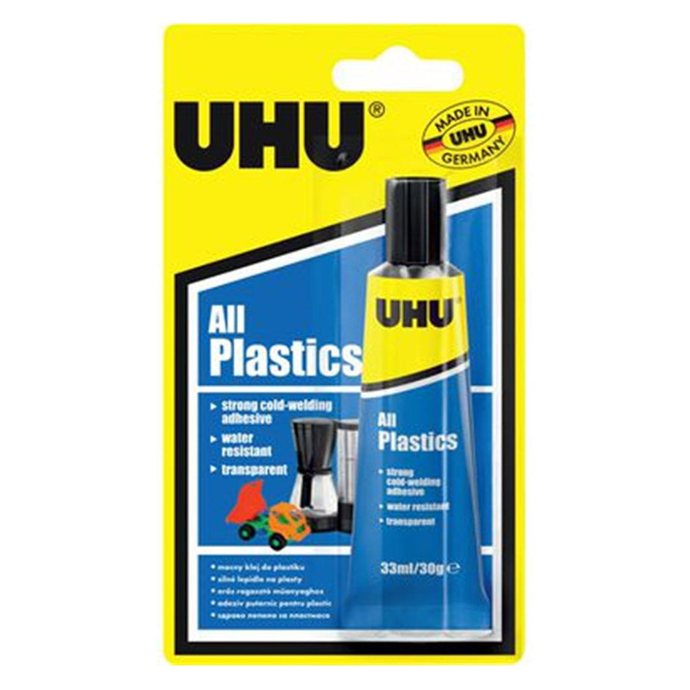 (NET)UHU Glue Plastic   H/Hold      33ml BL