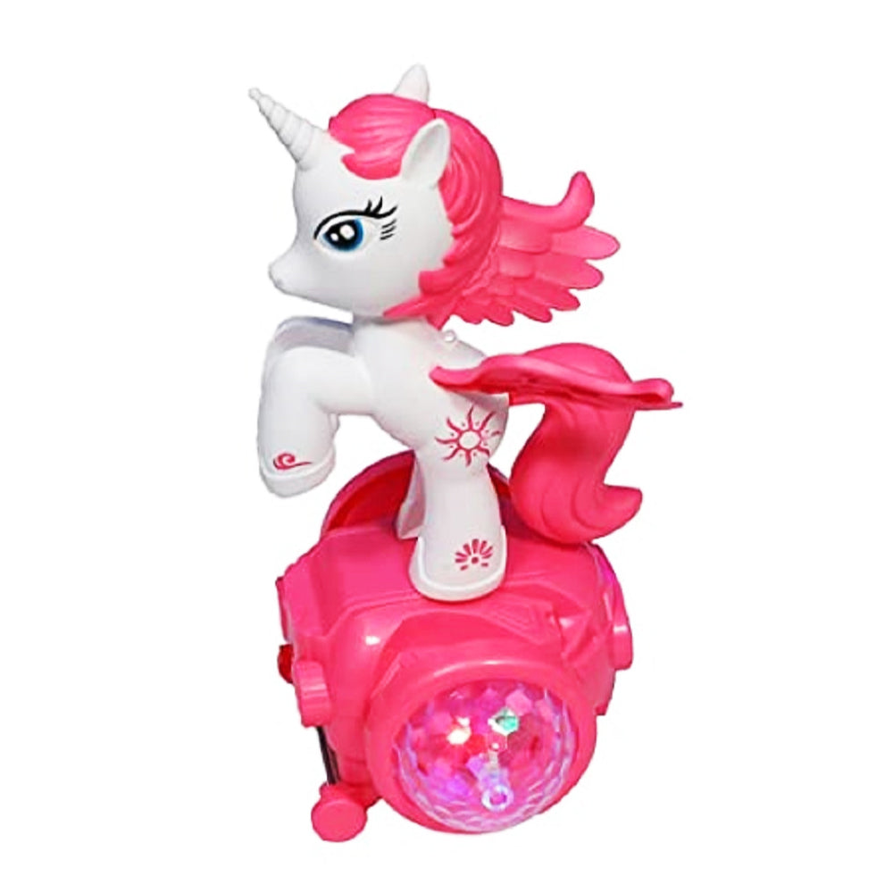 (Net) Unicorn Stunt Tricyle Toy Lights and Sound