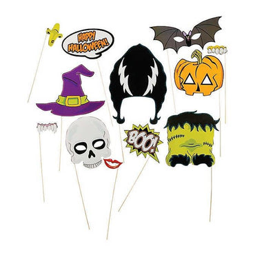 Promotional Handmade DIY Halloween Party Photo Booth Props on a Sticks
