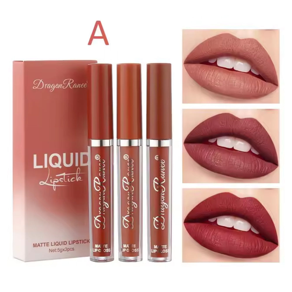 (NET)3 Colors Matte Lipstick Waterproof Set/804090