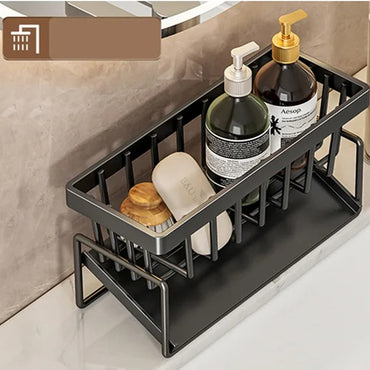 Multifunctional Stainless Steel Kitchen Drain Rack Sponge Organizer