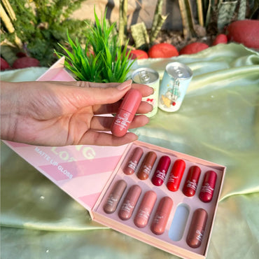 (NET) Lip Gloss Matte Lipstick 12 Pcs / 280132 / D8013 / 321958 / 321779