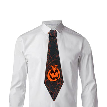 Scary Halloween Spooky Pumpkin Silk Ties