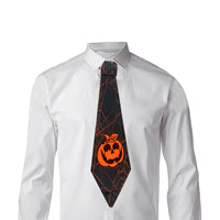 Scary Halloween Spooky Pumpkin Silk Ties