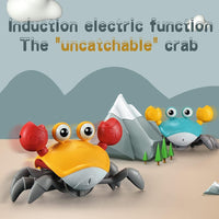 Musical Crawling Crab Baby Toy Rechargable Walking Crab Toy With LED