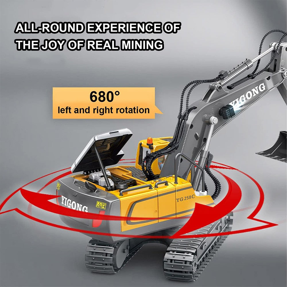 (NET)Remote Control Excavator 11 Channel RC Excavator Truck Toy