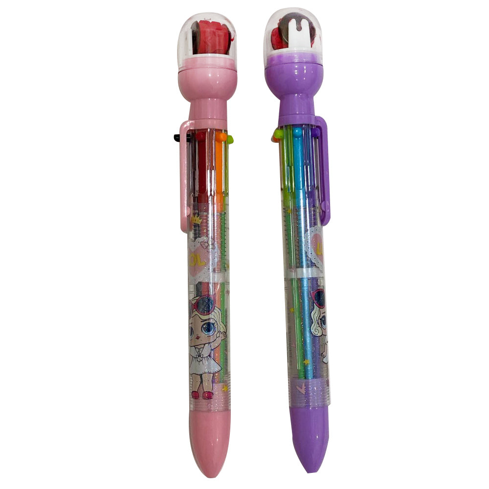 Transparent Ballpoint Pen 6 Colors / QM-916