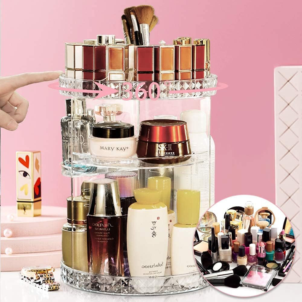 60 Degree Rotating Cosmetic Organizer With 6 Adjustable Layers / JN:199