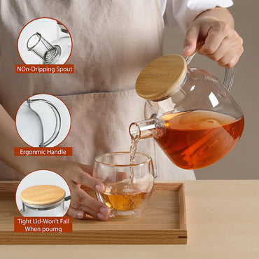 Glass Teapot Stovetop Safe 1500ml