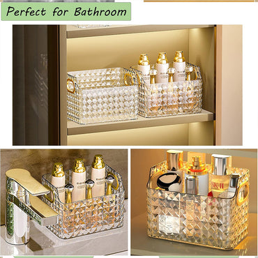 Makeup Organizer with 2 Brush Holder Cosmetic Brushes Storage