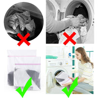 (net) Laundry Bags Premium Durable White Zippered Polyester