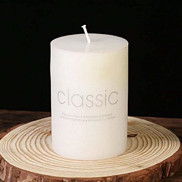 (net) Classic European Candle White Ivory