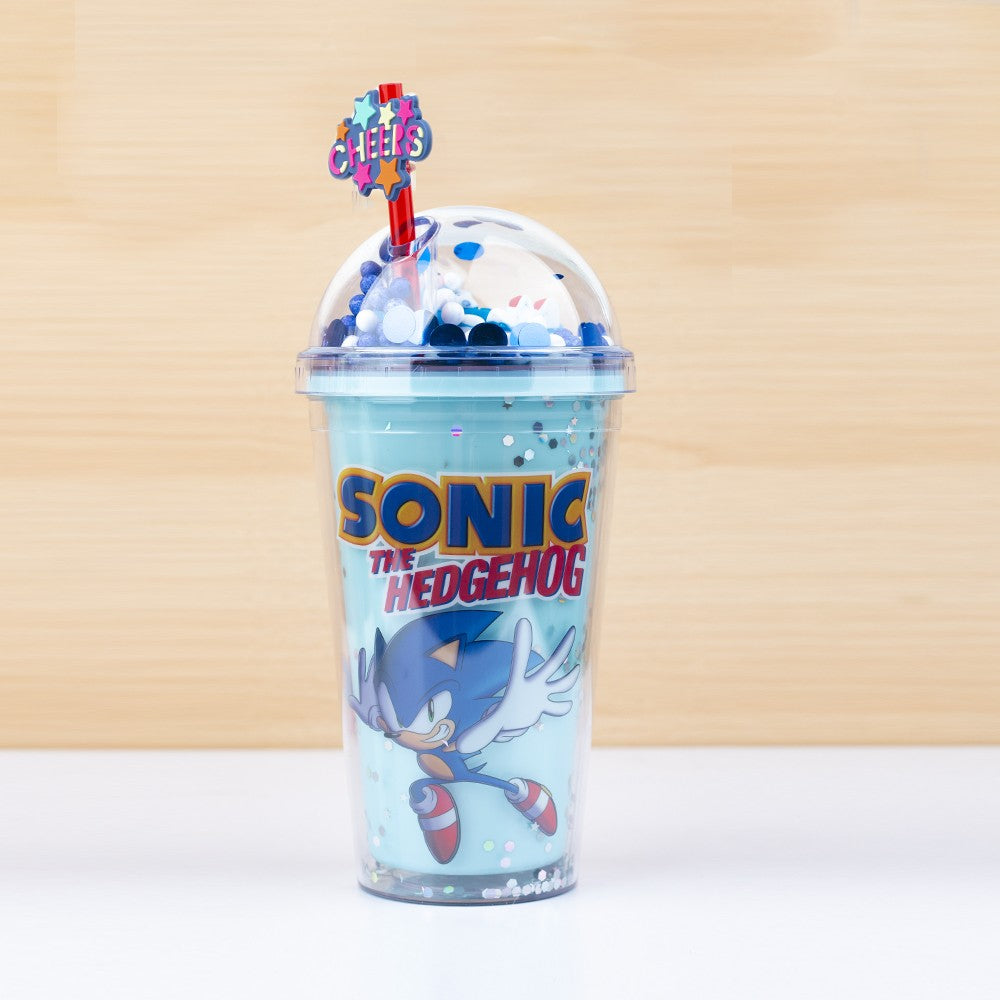 (NET) Plastic cup with straw for kids  450ml