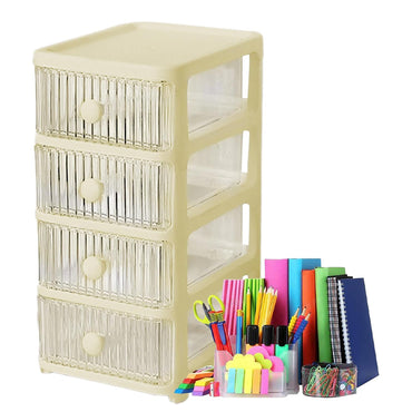 Storage Box 4 Layers Stackable Desk Organizer