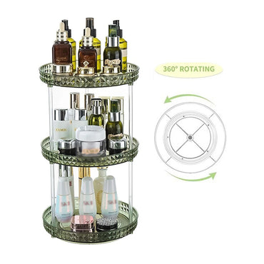 (net) Cosmetics Rotary Storage Shelf Box 3 Layers