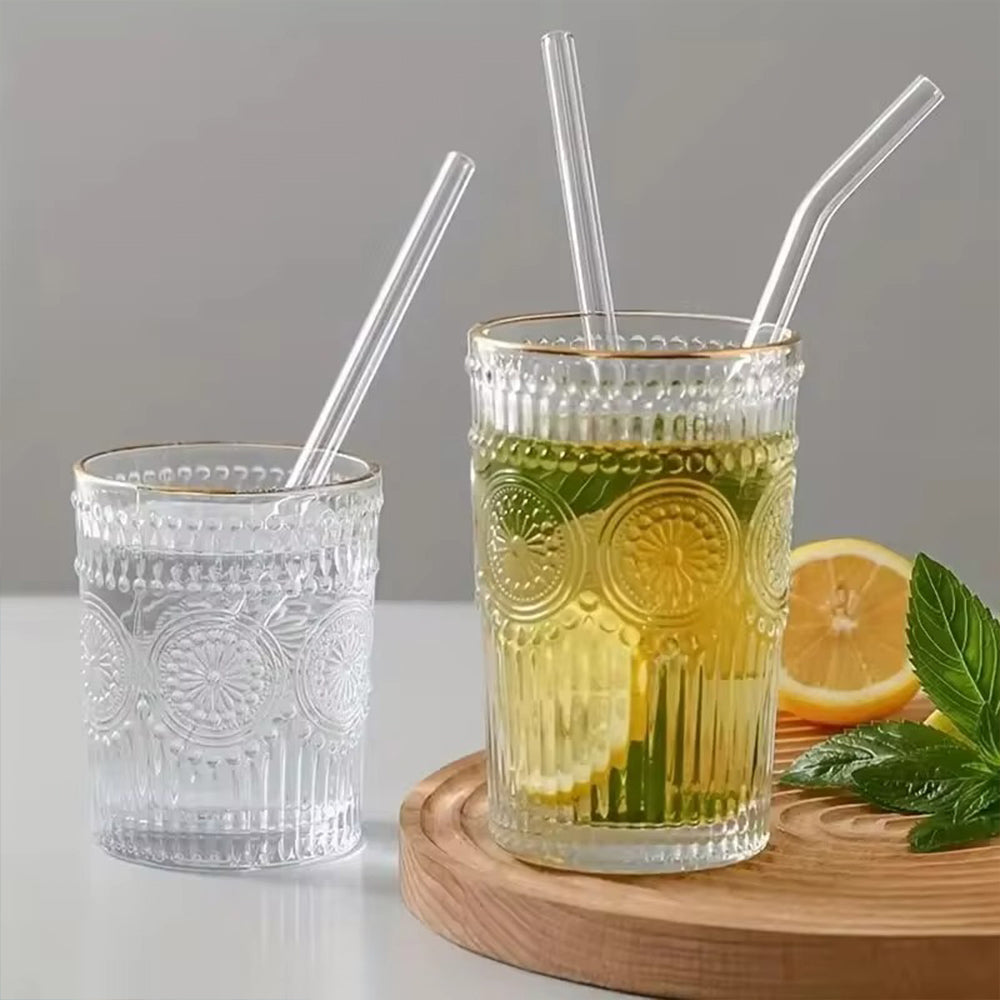 Heat-resistant Glass Straws With brush 5 Pcs