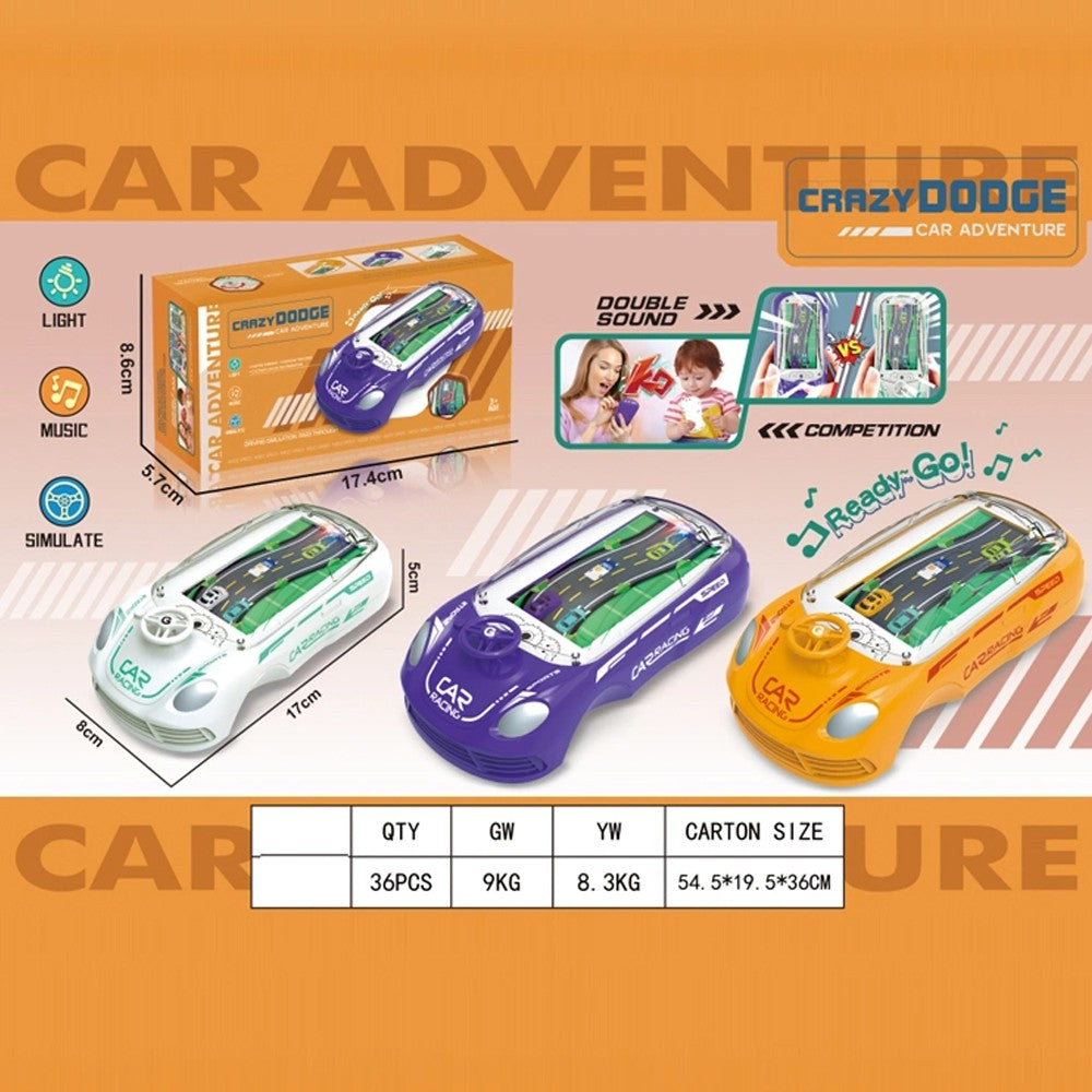 Racing Vehicle Portable Handheld Console Player Palm Car Adventure Dodge Toy