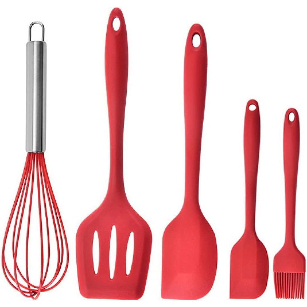 5 Pcs Non-stick Silicone Spatula Set Home And Kitchen Accessories Cooking Tools For Baking / KQ434