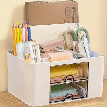 Plastic Table Organizer Simple White Office Desk