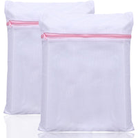 (net) Laundry Bags Premium Durable White Zippered Polyester