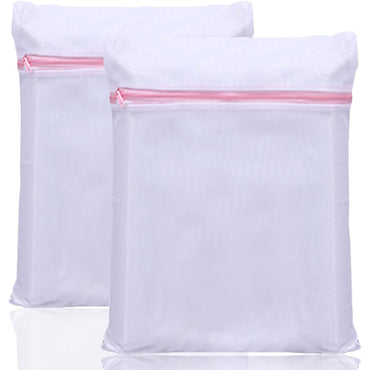 (net) Laundry Bags Premium Durable White Zippered Polyester