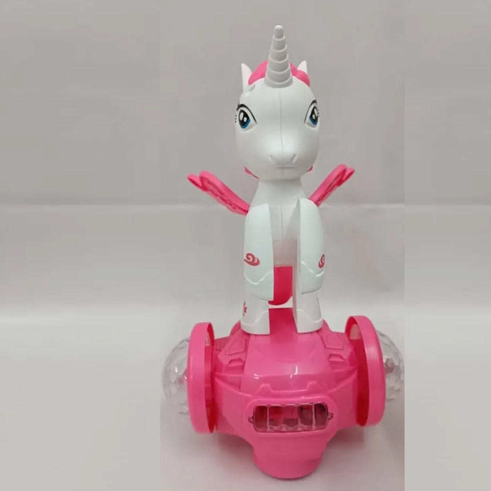 (Net) Unicorn Stunt Tricyle Toy Lights and Sound