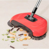 2 in 1 Hand Push Sweeper Broom Floor Cleaner Mop Dust Bin 360 Rotating Plastic Wet and Dry Broom