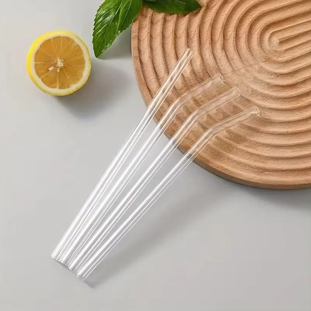 Heat-resistant Glass Straws With brush 5 Pcs