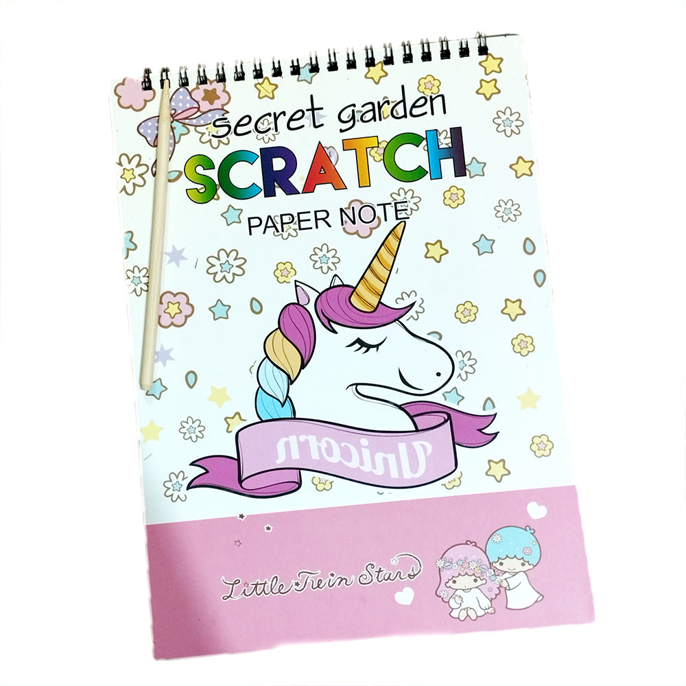 Large Magic Color Rainbow Scratch Paper Note Book