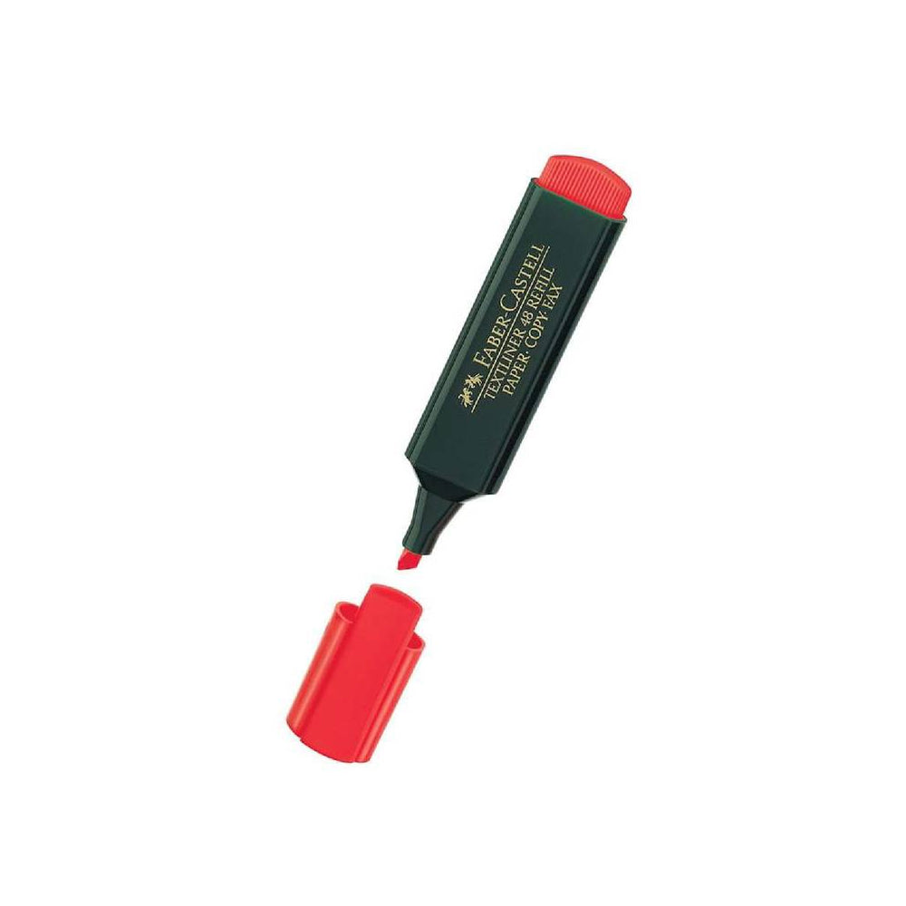 (NET) Faber-Castell 154807-Text Liner Pen , RED