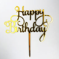 Gold Cake Topper Acrylic 10 pcs