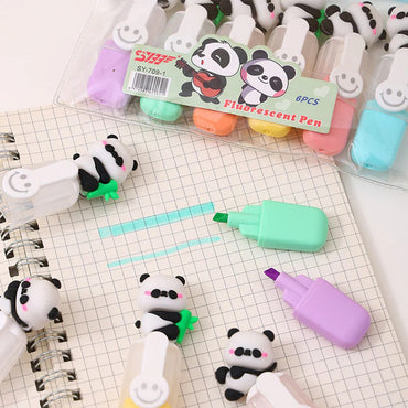 Panda Highlighter Pack Of 6 Pcs / SY-709-1