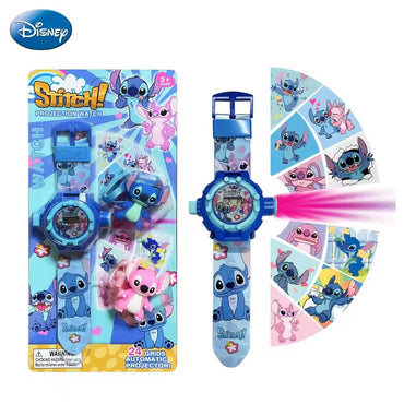 Stitch Children's Projection Watch Cartoon With 2 Keychains