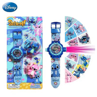 Stitch Children's Projection Watch Cartoon With 2 Keychains