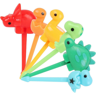 (net) Mini Forks Animal Food Picks for Kids 6 pcs