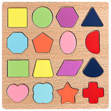 Vibrantly Colored Wooden Puzzle Set