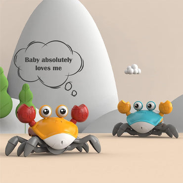 Musical Crawling Crab Baby Toy Rechargable Walking Crab Toy With LED