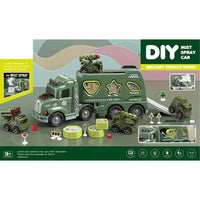 (NET) Green Transport Large Trailer Double Deck Storage Car